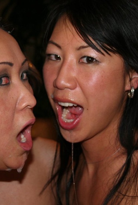 Восточные цыпочки слизывают сперму с губ после жесткого секса с похотливыми черными мужчинами 20